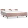 vidaXL Cadre de lit Rose Velours 200 x 200 cm