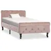 vidaXL Cadre de lit Rose Velours 90 x 200 cm