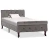 vidaXL Cadre de lit Gris Velours 90 x 200 cm