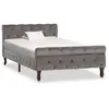 vidaXL Cadre de lit Gris Velours 100 x 200 cm