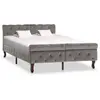 vidaXL Cadre de lit Gris Velours 120 x 200 cm