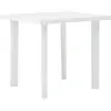 vidaXL Table de jardin Blanc 80x75x72 cm Plastique