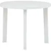 vidaXL Table de jardin Blanc 89 cm Plastique