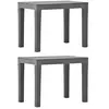 vidaXL Bancs de jardin 2 pcs Moka Plastique