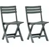 vidaXL Chaises de jardin pliables 2 pcs Plastique Vert