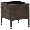 vidaXL Table de jardin Marron 40x40x45 cm Résine tressée