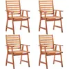 vidaXL Chaises de salle à manger d'extérieur 4 pcs Acacia massif