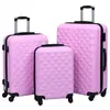 vidaXL Ensemble de valises rigides 3 pcs Rose ABS