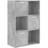 vidaXL Armoire de rangement Gris béton 60x29,5x90 cm Aggloméré