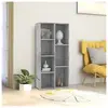vidaXL Bibliothèque Gris béton 50x25x106 cm Aggloméré