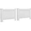 vidaXL Cache-radiateurs 2 pcs Blanc 112x19x81,5 cm MDF