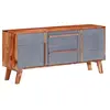 vidaXL Buffet gris 120x30x55 cm bois massif