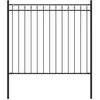 vidaXL Clôture de jardin Acier 1,7x0,8 m Noir