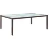 vidaXL Table à dîner d'extérieur Marron 200x150x74 cm Résine tressée