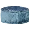 vidaXL Pouf Rond Velours 40x20 cm Bleu 287566