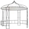 vidaXL Belvédère 300 x 290 cm Blanc Rond