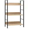 vidaXL Bibliothèque à 3 niveaux chêne 60x27,6x90,5cm bois d'ingénierie