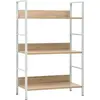 vidaXL Bibliothèque à 3 niveaux chêne 60x27,6x90,5cm bois d'ingénierie