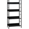 vidaXL Bibliothèque à 4 niveaux noir 60x27,6x124,5cm bois d'ingénierie