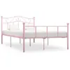 vidaXL Cadre de lit Rose Métal 140 x 200 cm