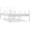 vidaXL Cadre de lit Blanc Métal 140 x 200 cm