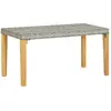 vidaXL Banc de jardin 120 cm Gris Résine tressée et bois d'acacia