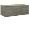 vidaXL Boîte de rangement de jardin résine tressée 180x90x70 cm gris