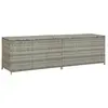 vidaXL Boîte de rangement de jardin résine tressée 200x50x60 cm gris
