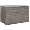 vidaXL Boîte de rangement de jardin gris 150x100x100 cm résine tressée