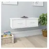 vidaXL Étagère murale et tiroirs Blanc 60x26x18,5 cm Bois d'ingénierie