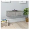 vidaXL Étagère murale avec tiroirs Gris béton 60x26x18,5 cm Aggloméré