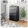 vidaXL Buffet Noir 60x35x98,5 cm Bois d'ingénierie