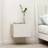 vidaXL Tables de chevet 2 pcs Blanc 38x35x56 cm Bois d'ingénierie