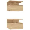 vidaXL Tables de chevet flottantes 2 pcs Chêne sonoma 40x31x27 cm