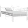 vidaXL Cadre de lit de repos Blanc Métal 90 x 200 cm