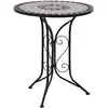 vidaXL Table de bistro mosaïque Gris 60 cm Céramique