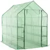 vidaXL Serre de plain-pied avec 12 étagères Acier 143x214x196 cm