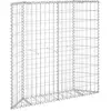 vidaXL Lit surélevé à gabion en trapèze Acier galvanisé 100x20x100 cm