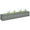 vidaXL Lit surélevé à gabion Acier galvanisé 180x30x30 cm