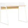Vidaxl - Bureau Blanc et chêne 90 x 60 x 88 cm Blanc et marron