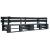vidaXL Canapé palette à 2 places de jardin noir bois
