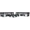 vidaXL Canapés de jardin palette 6 pcs noir bois