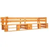 vidaXL Canapé de jardin palette 2 places marron miel bois