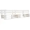 vidaXL Canapé de jardin palette 2 places blanc bois