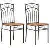 vidaXL Chaises à manger lot de 2 marron MDF