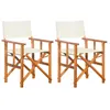 vidaXL Chaises de metteur en scène 2 pcs Bois massif d'acacia