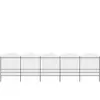 vidaXL Clôture de jardin à dessus en lance Acier (1,75-2)x8,5 m Noir