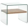 vidaXL Table basse Clair 50 x 50 x 45 cm Verre trempé