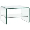 vidaXL Table basse Clair 50 x 45 x 33 cm Verre trempé