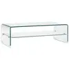 vidaXL Table basse Clair 98 x 45 x 31 cm Verre trempé